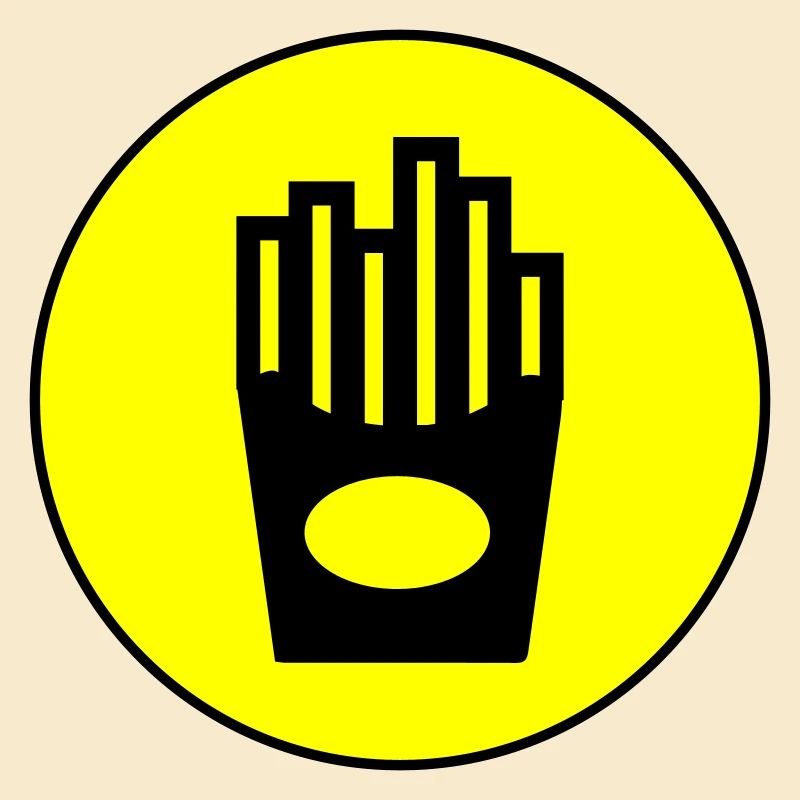 Français symbole de restauration rapide frites
