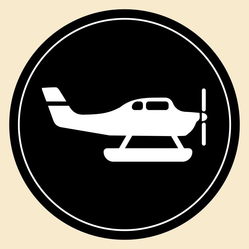 Airplane symbol circle