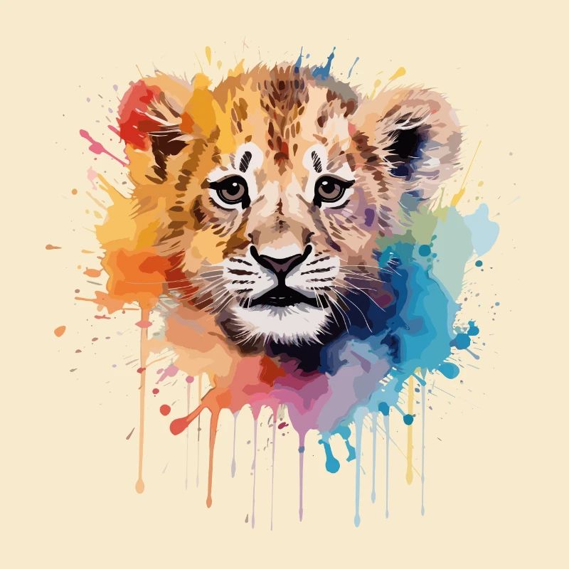 Bébé loin en couleur avec splash