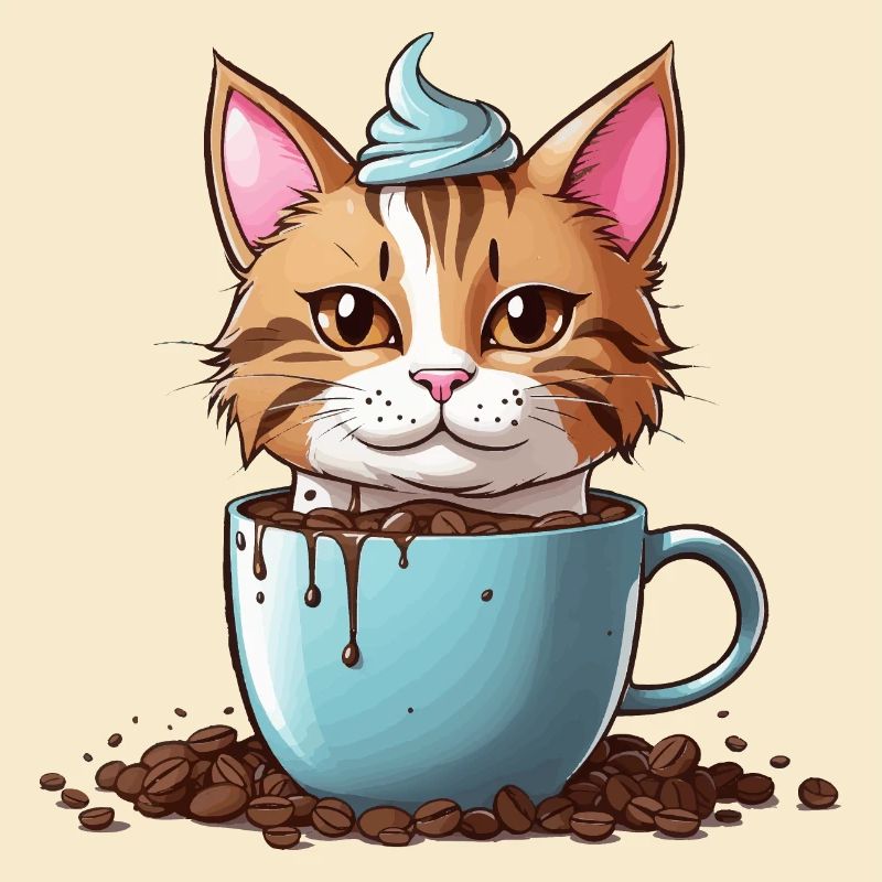 LES CHATS AIMENT LE CHAT DE CAFÉ
