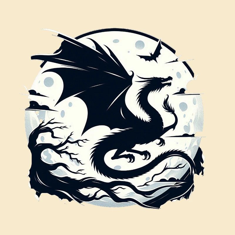Mystischer Drache Mondlicht