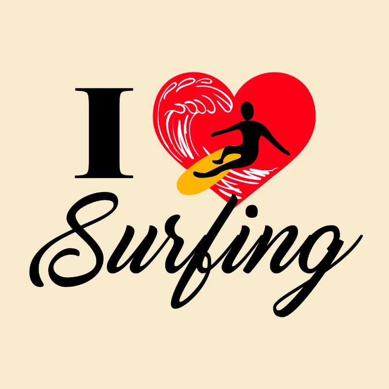 Ich liebe es zu Surfen