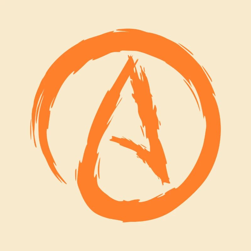 Atheism symbol atheist Darwin evolution gift