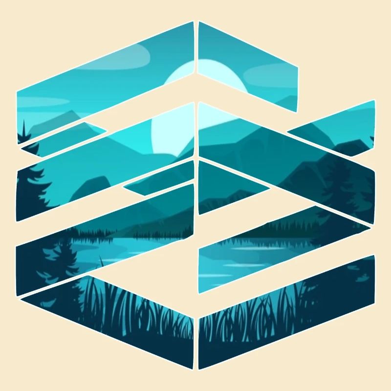 Paysage de conception graphique