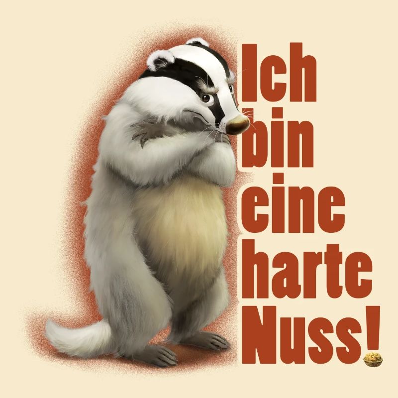 Grimmiger Dachs Die wandernde Nuss
