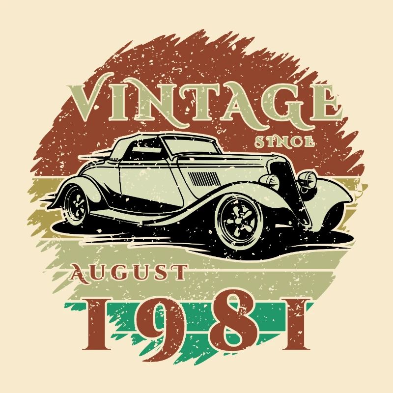 44. Geburtstag - Klassiker - Vintage since 08/1981