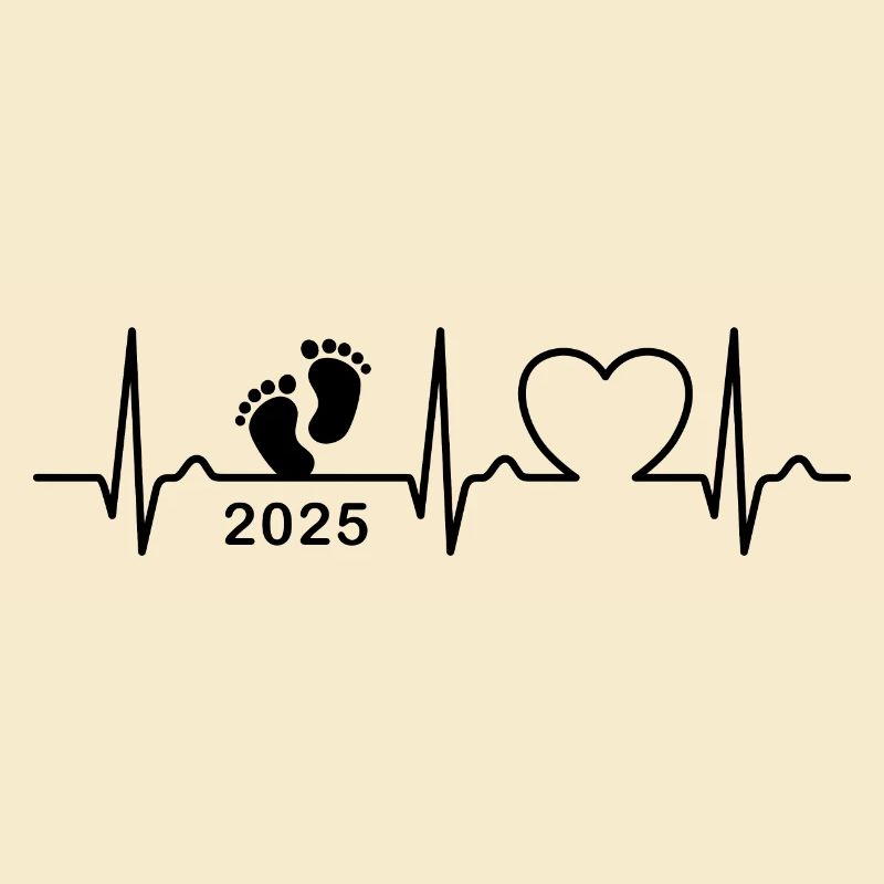 Courbe ECG - Courbe cardiaque - Bébé 2025 - Enceinte