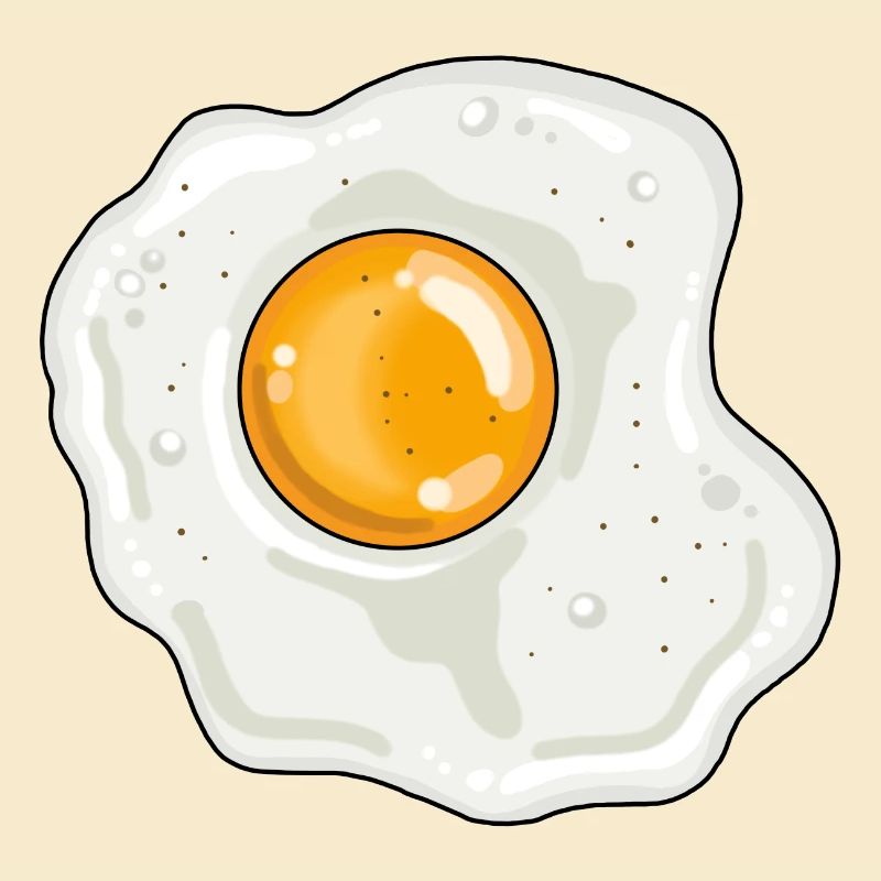 Fried egg pan egg yolk egg white