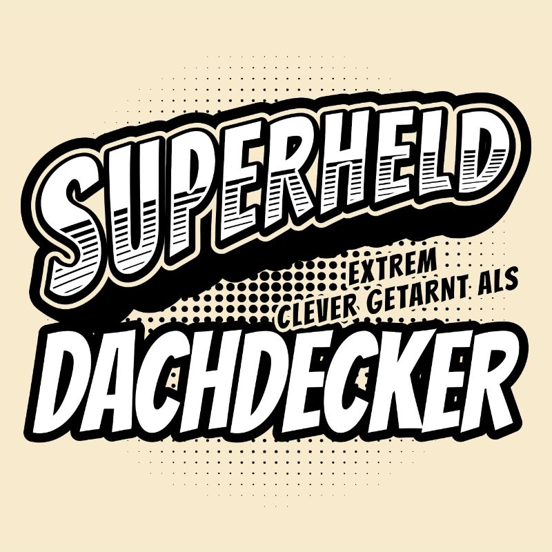 Superheld, clever getarnt als Dachdecker