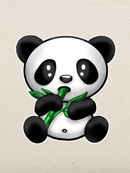 Panda mit Bambus