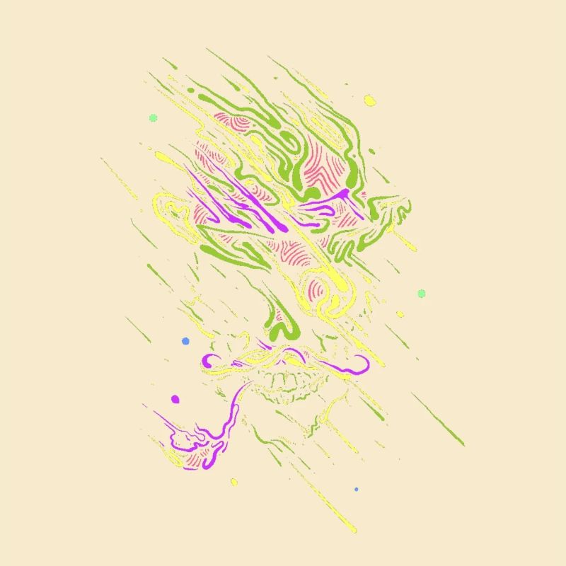 Glowing graffiti neon skull