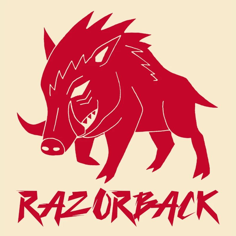 Rotes Wildschwein razorback