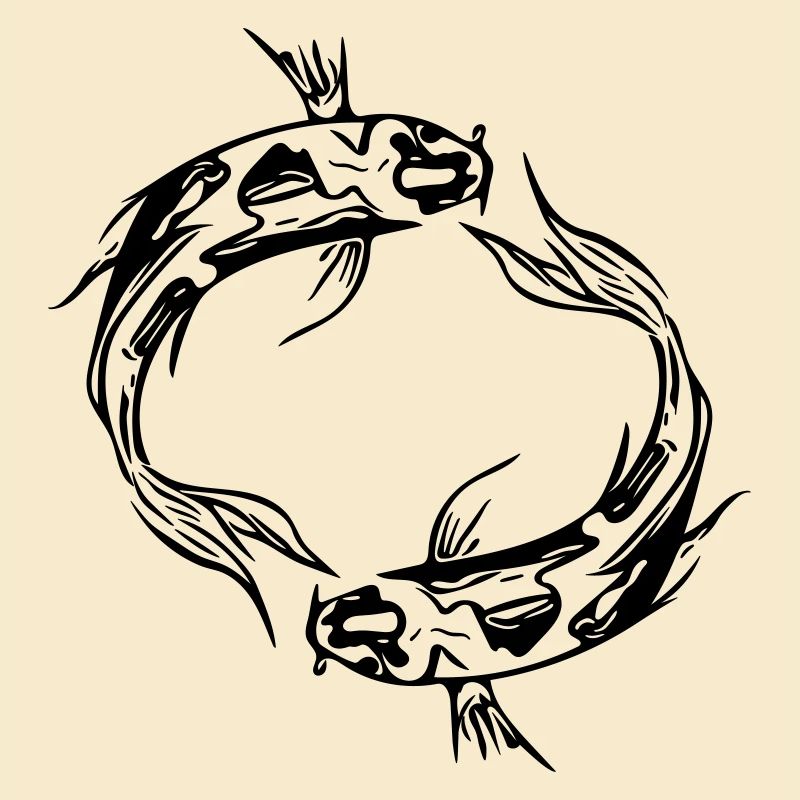 Two Vector Koi Carp Fish