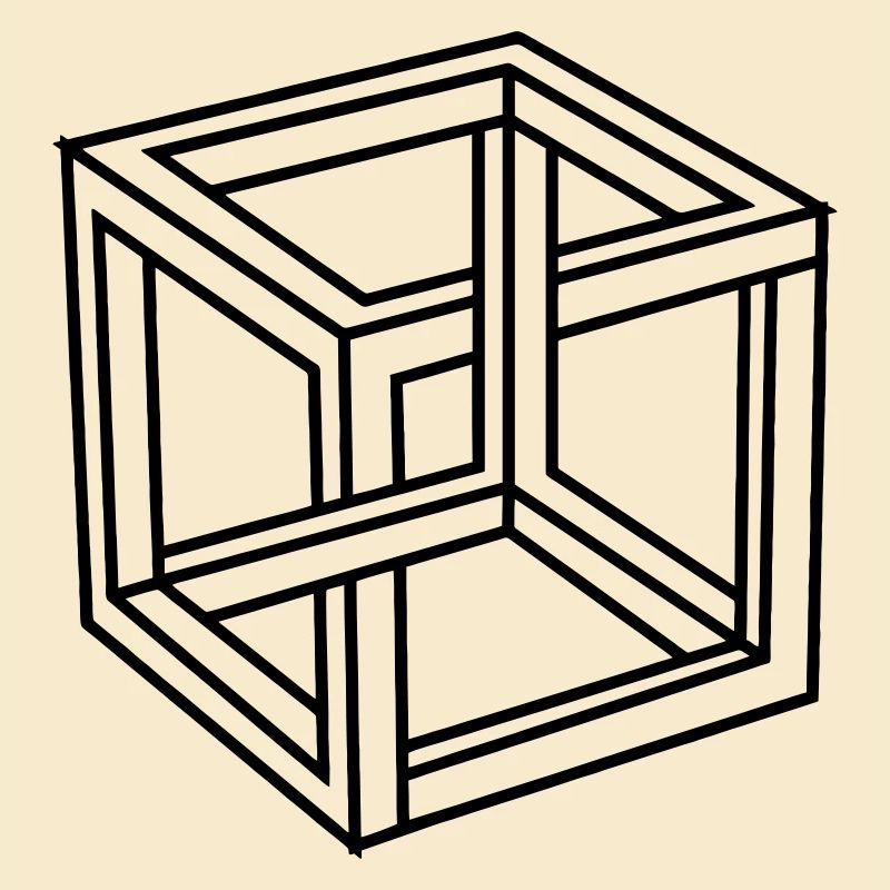 Esher unmöglicher Block oder Quadrat