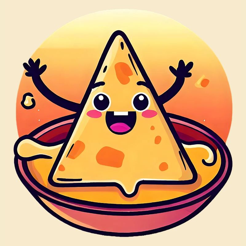 Chips de nacho dans un bain de fromage crémeux