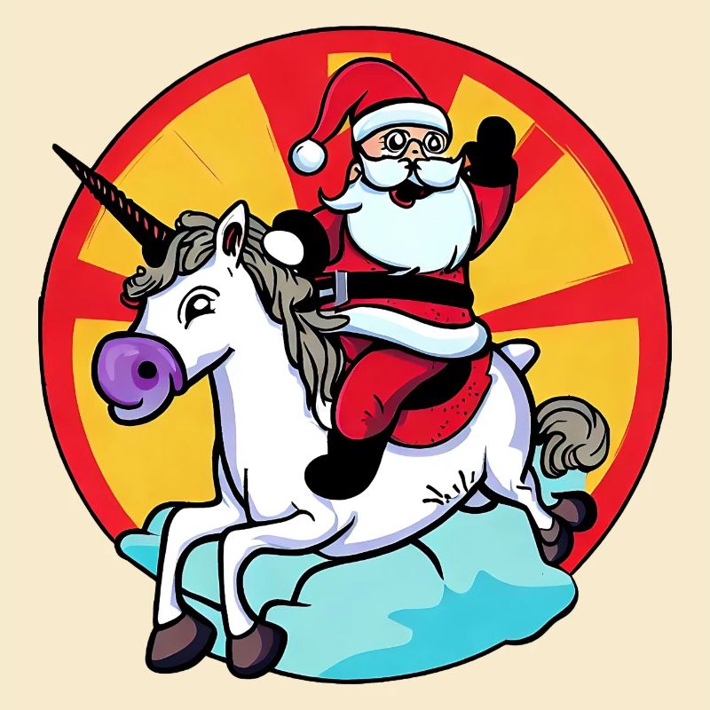 Einhorn Weihnachtsmann