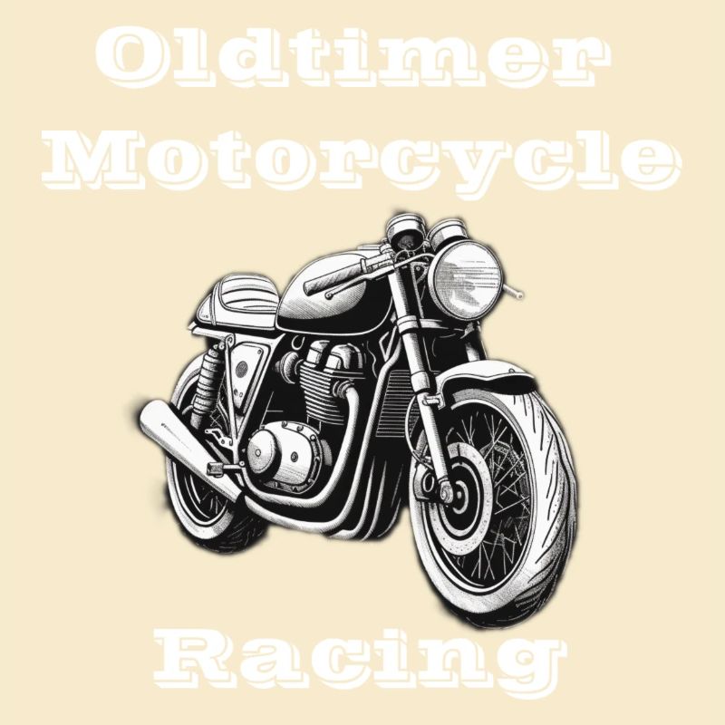 Oldtimer Motorcycle Racing white