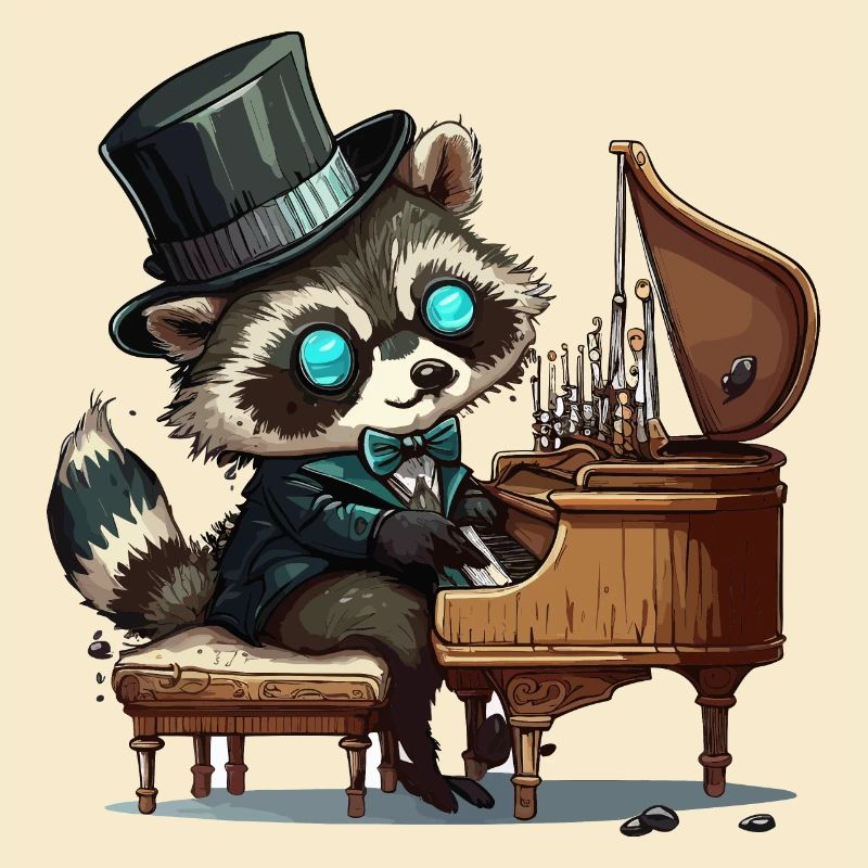 Schaukelnder Waschbär