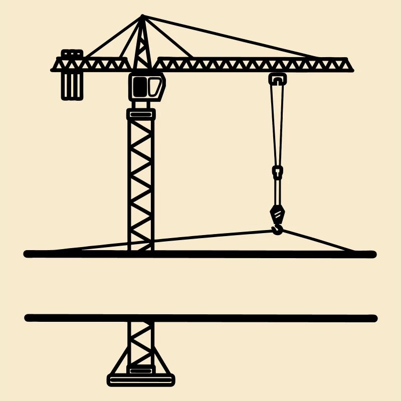 Baukran mit Banner
