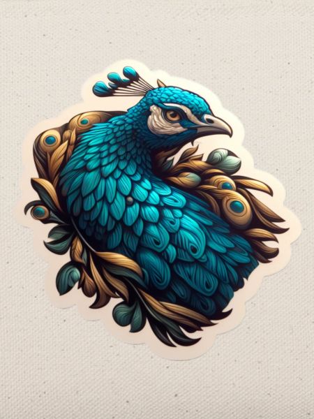 Blauer Pfau Federpracht
