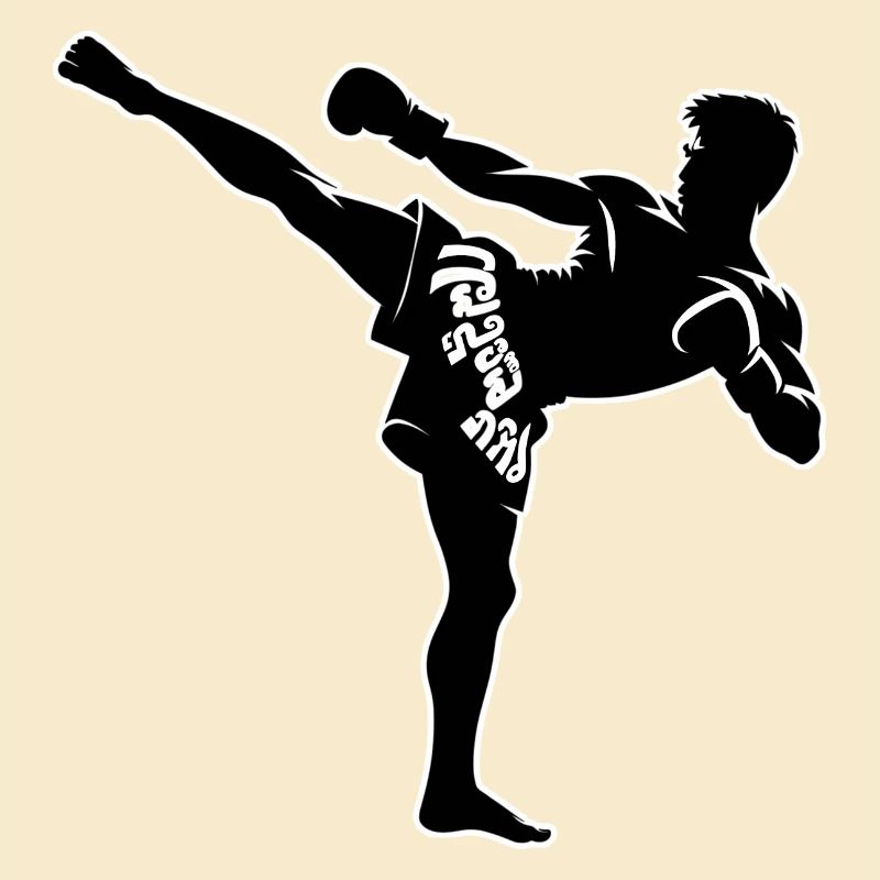 Conception de combattant Muay Thai