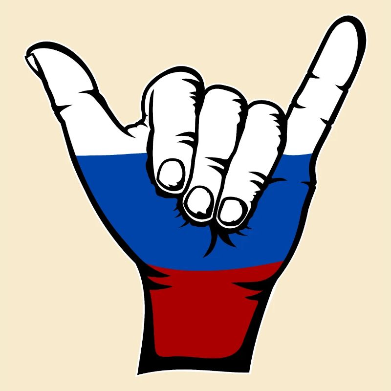 Symbole de surf du drapeau de la Russie