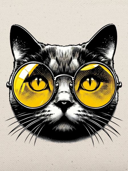 Kater mit Brille