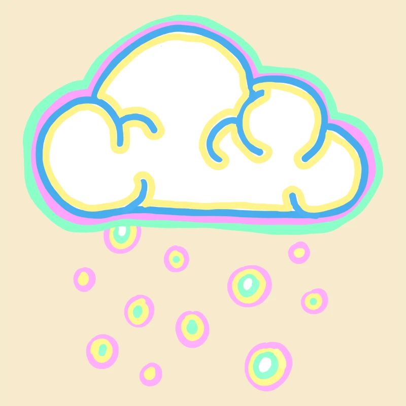 Pastellwolke und Schnee