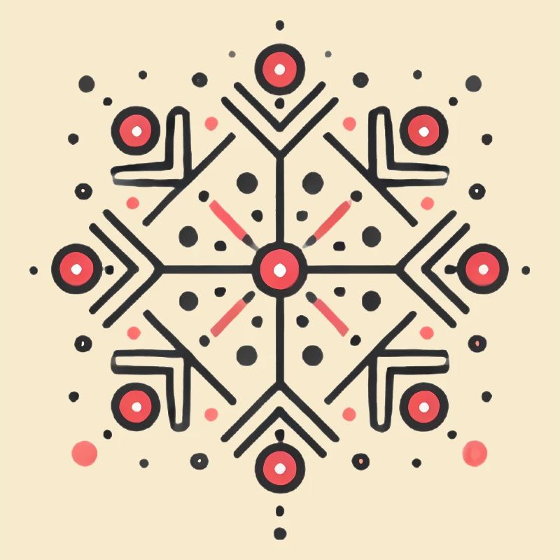 Conception élégante de l’insigne de flocon de neige rouge