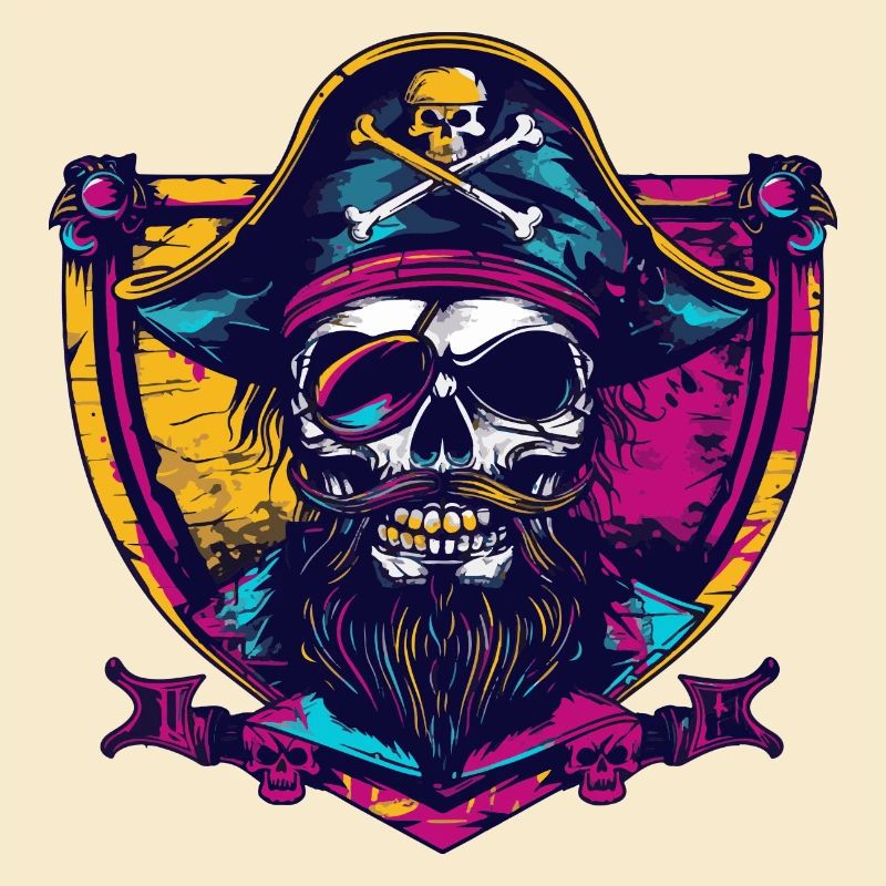 Pirate Skull Crest