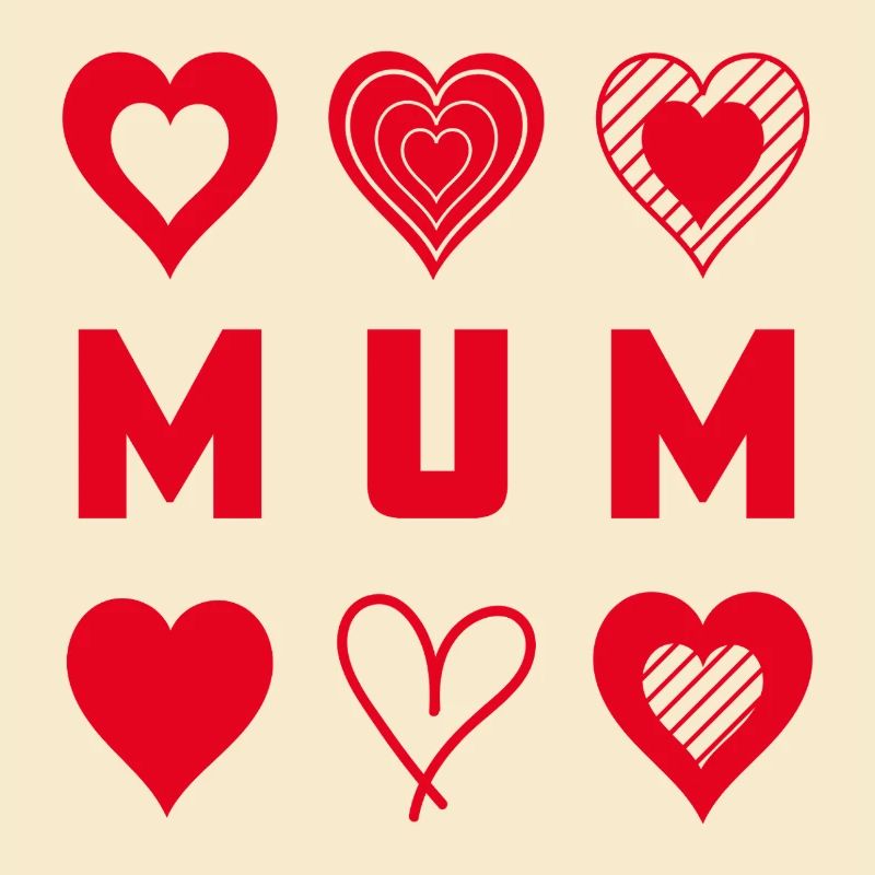 Rote Herzen Mama