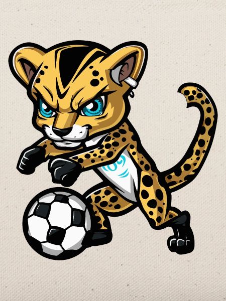 Gepard Fußball Comic