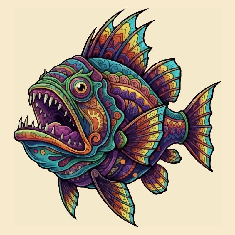 Regenbogenfisch mit Muster