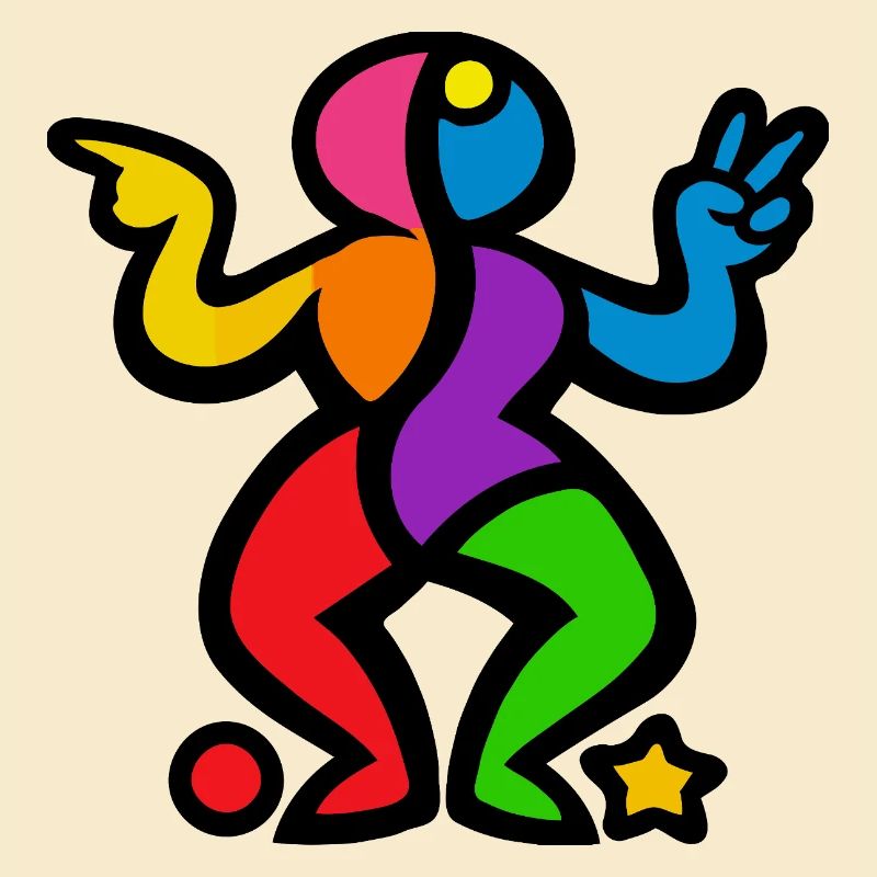 Bunte Tanzform