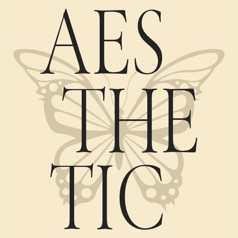Aesthetic Butterfly Typography Tee