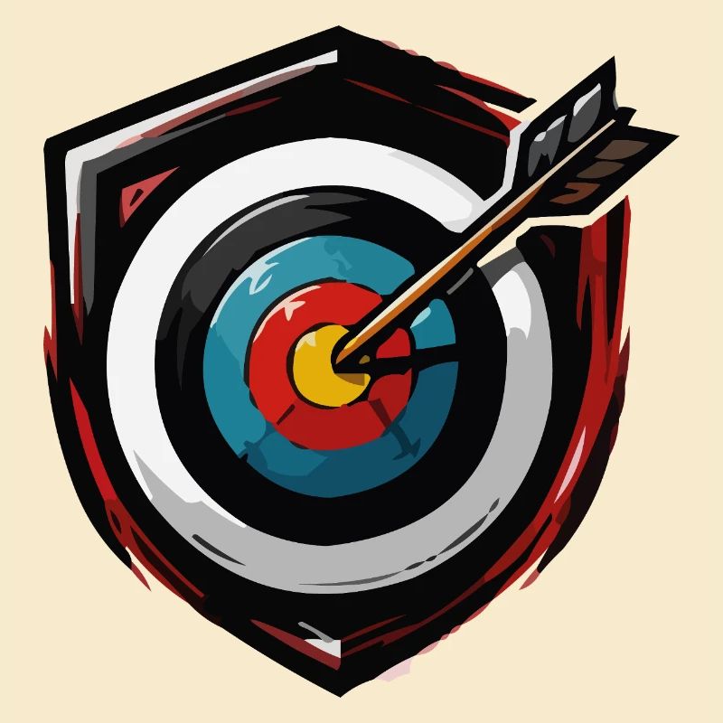 Arrow hits centre Bullseye