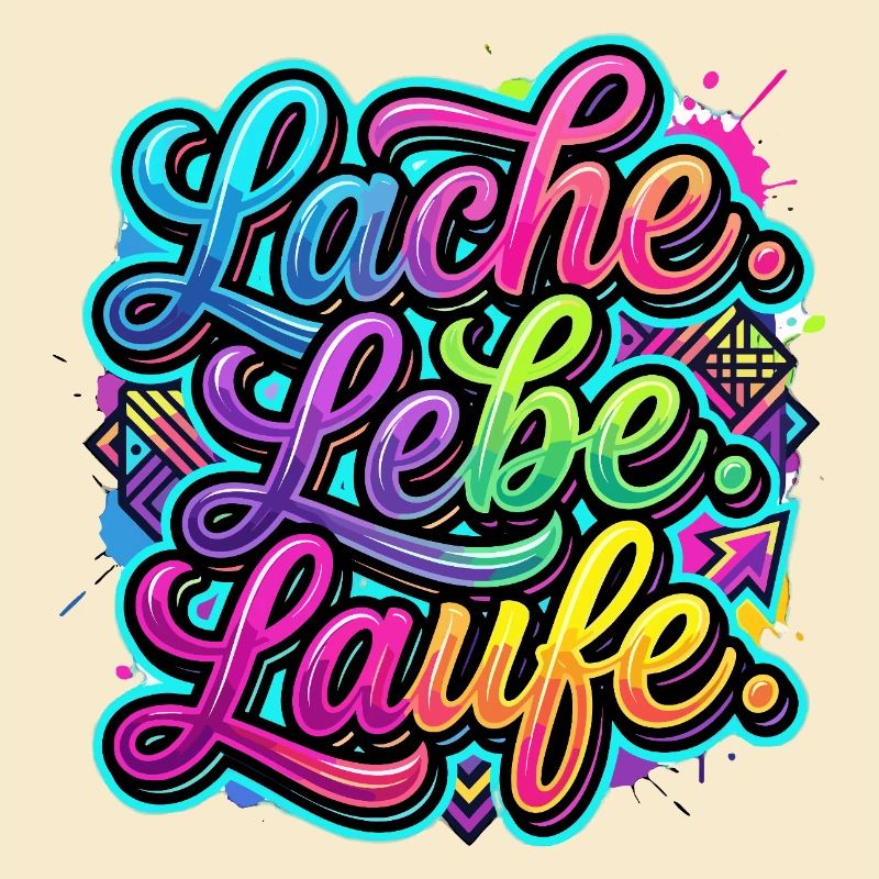 Laugh Live Run Graffiti