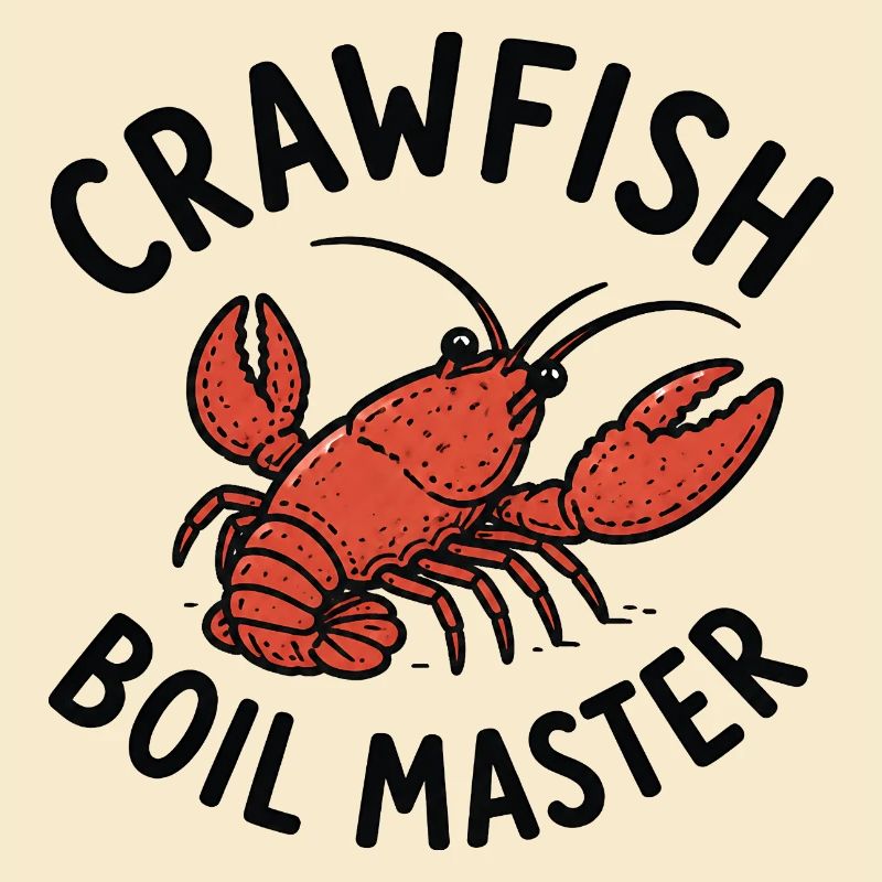 Crawfish Boil Master Funny Men Crawfish