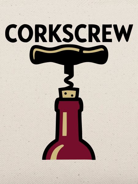 Korkenzieher Wein Grafik