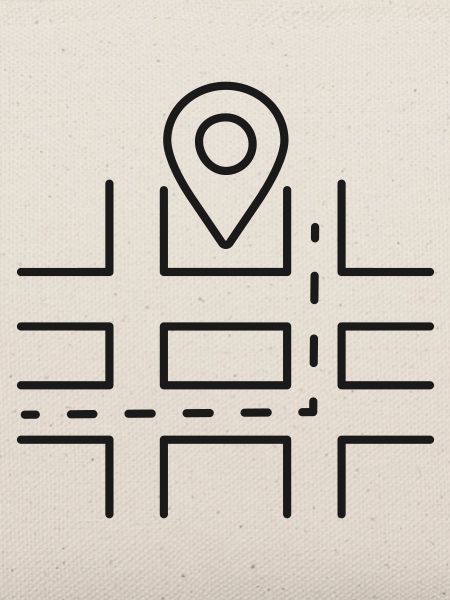 GPS-Straßenkarten-Linien-Symbol