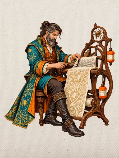 Renaissancemeister am Webstuhl