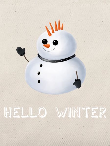 Hello Winter - Punk Schneemann