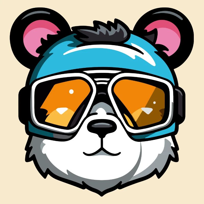 Ski Bär Snowboarder Comic