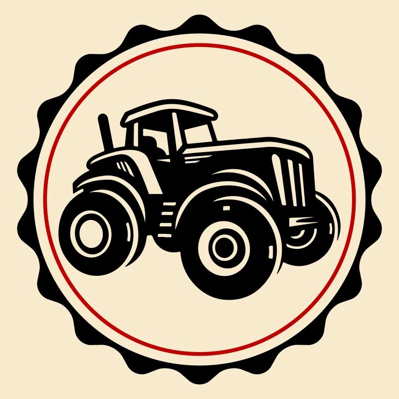 Tractor Farmer Silhouette