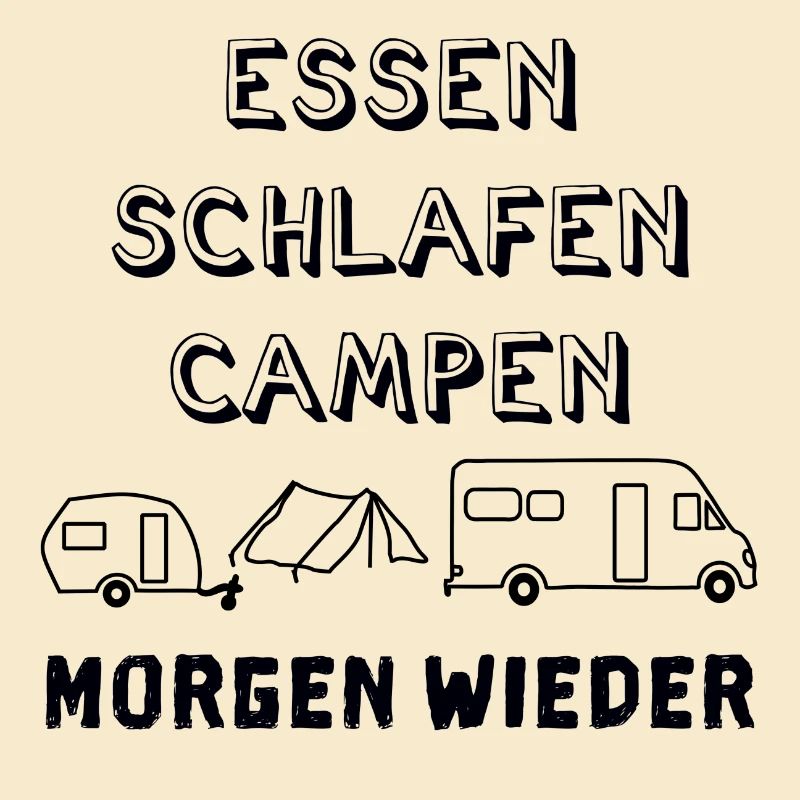 essen schlafen campen