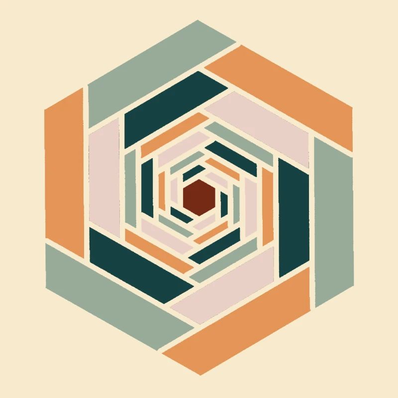 Colored infinity hexagon