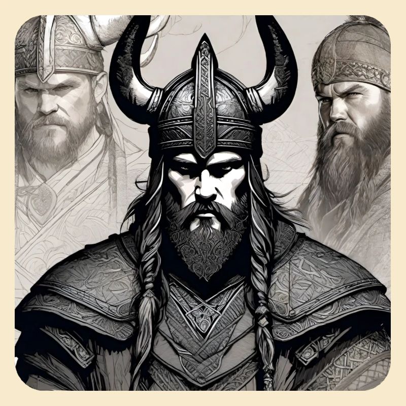 Stolzer Wikinger Krieger Germane