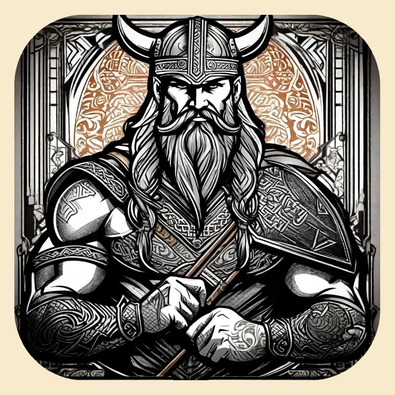 Stolzer Wikinger Krieger Germane