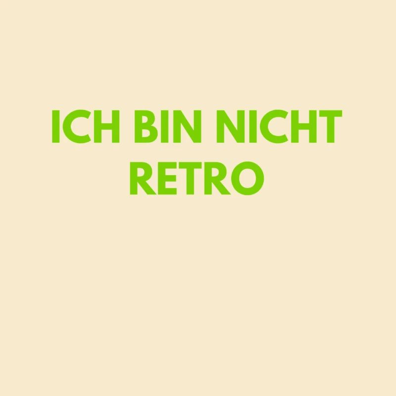 Schluss mit retro