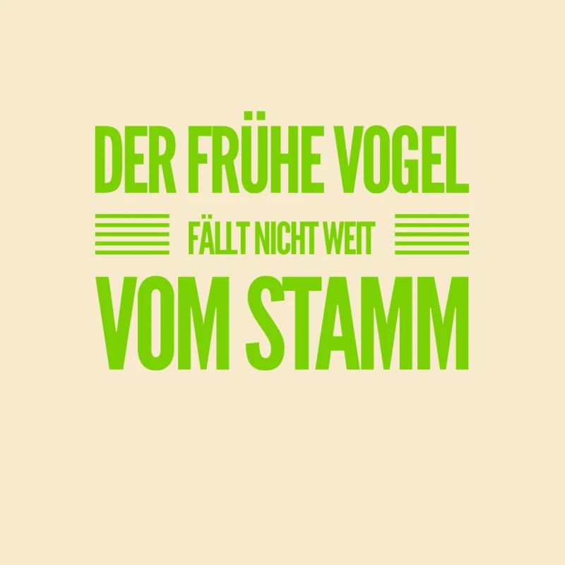 vor dir steht ein früher Vogel